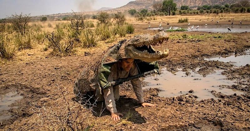 Amikor a zoológus beépült a krokodilok közé, váratlan fordulatot vett a kísérlet